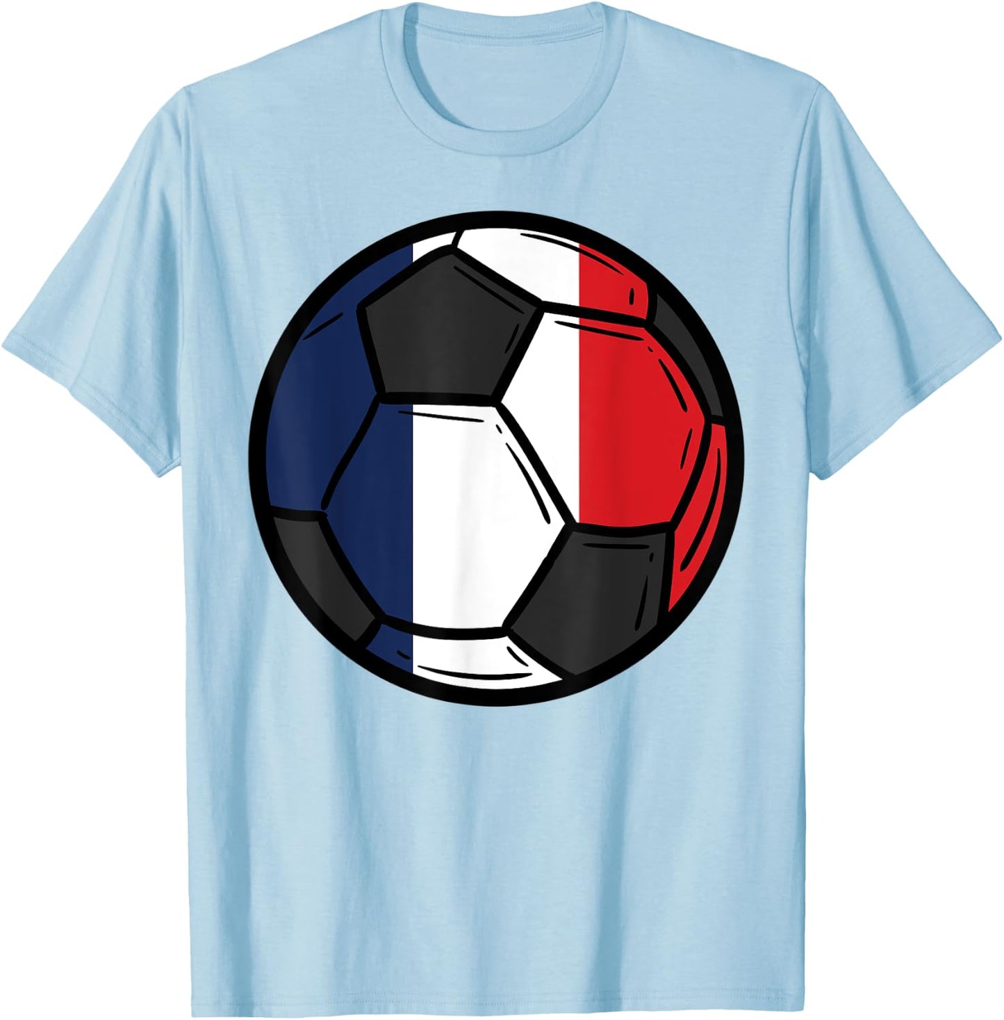 France Flag Soccer Ball French Fan Men Women Kids Boys Girls T-Shirt - T-Shirt | Light Blue