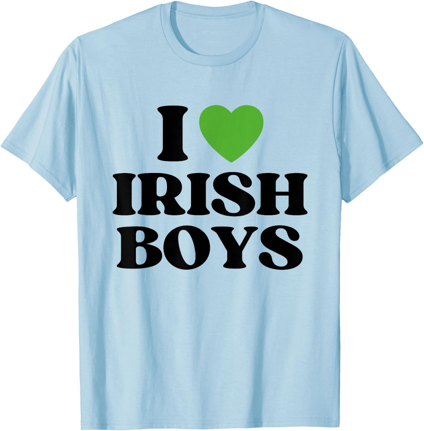 Funny I Love Irish Boys I Red Heart British Boys Irland T-Shirt - T-Shirt | Light Blue