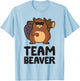 Funny Beaver Sayings And Beaver Gifts Team Beaver -Kids Kids' Casual T-Shirt - T-Shirt | Light Blue
