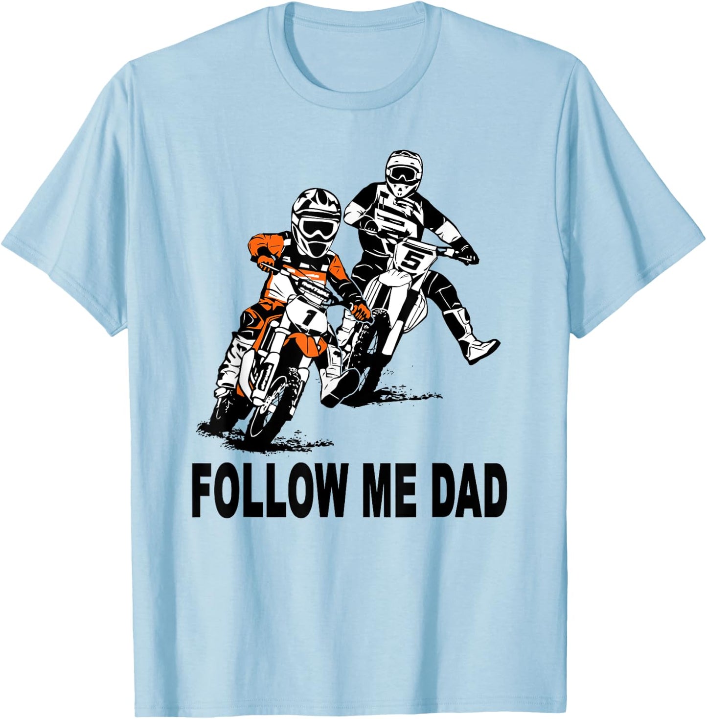 Father & Son Motocross Dirt Bike Kids MX T-Shirt - T-Shirt | Light Blue