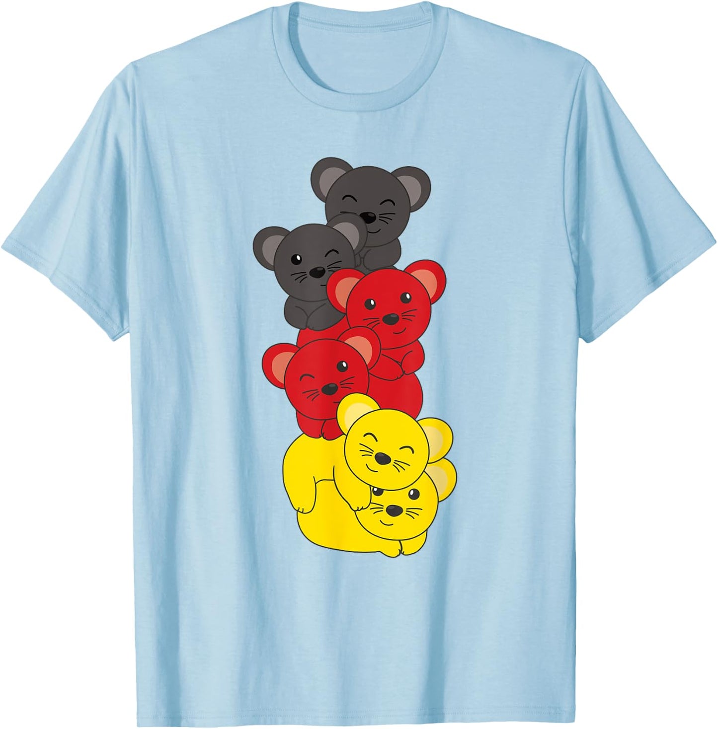 Deutsche flagge Maus deutsch Deutschland Mäuse T-Shirt - T-Shirt | Light Blue