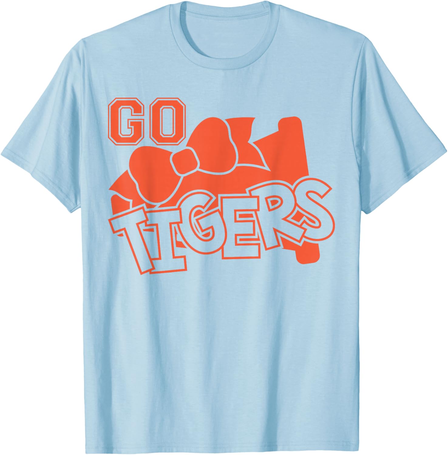 Go Cheer Tigers Football T-Shirt - T-Shirt | Light Blue