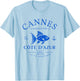 Vintage Cannes France Côte d'Azur Souvenir French Riviera T-Shirt - T-Shirt | Light Blue