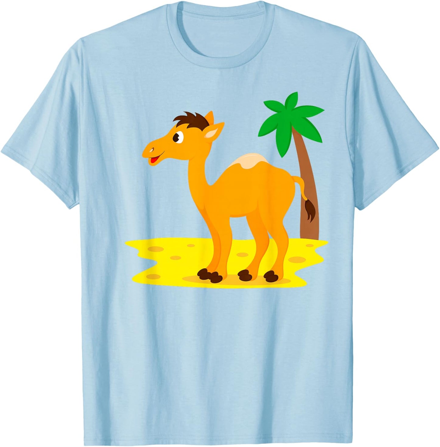 Baby Camel Baby Boys Girls Kids Toddler Camels T-Shirt - T-Shirt | Light Blue
