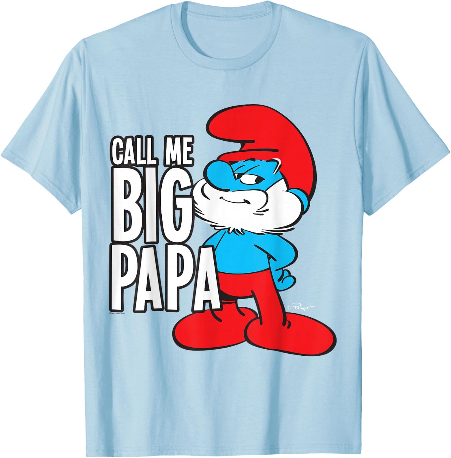 Die Schlümpfe nennen mich Big Papa T-Shirt - T-Shirt | Light Blue