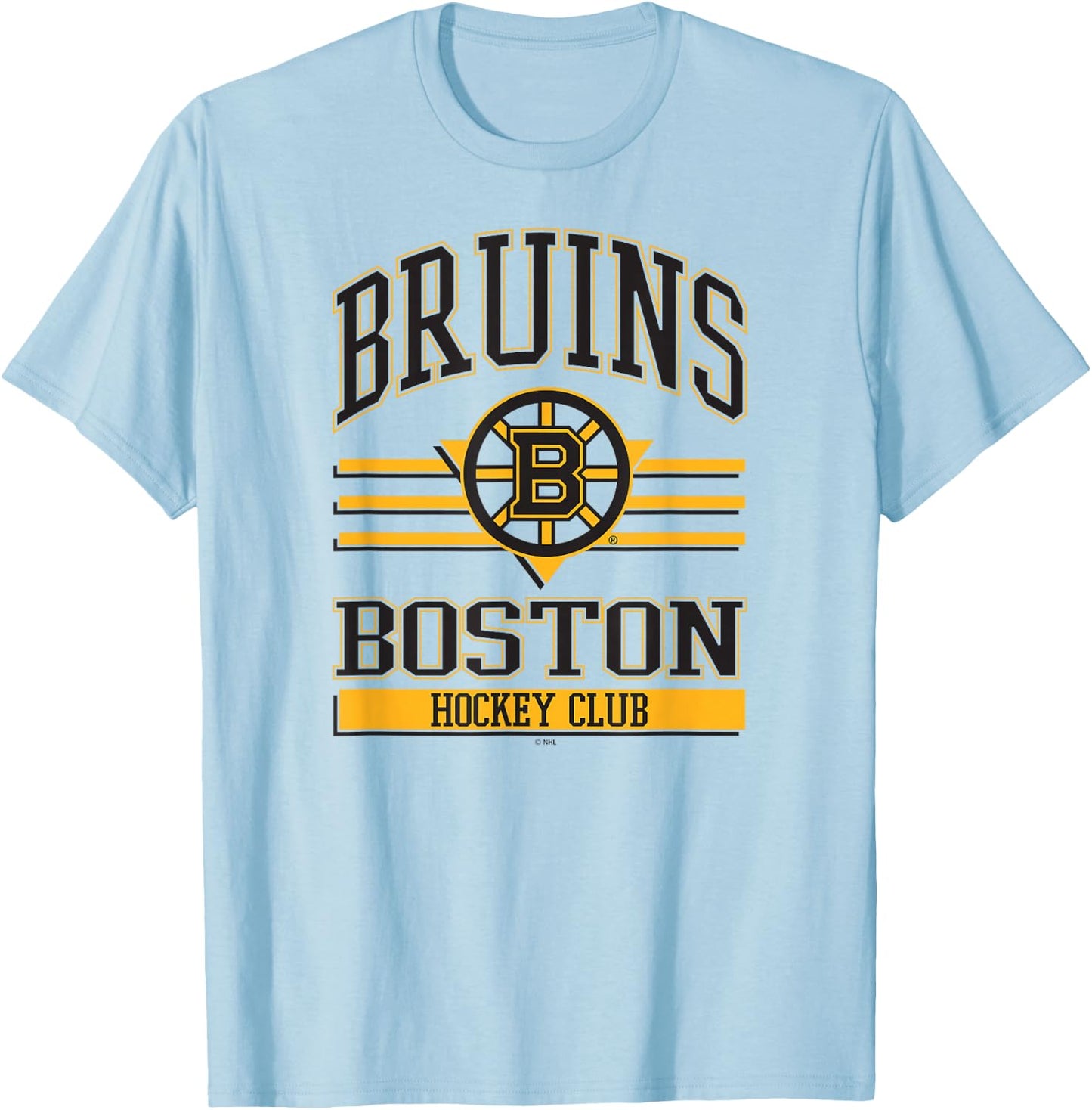Boston Bruins Hockey Club White Officially Licensed T-Shirt - T-Shirt | Light Blue