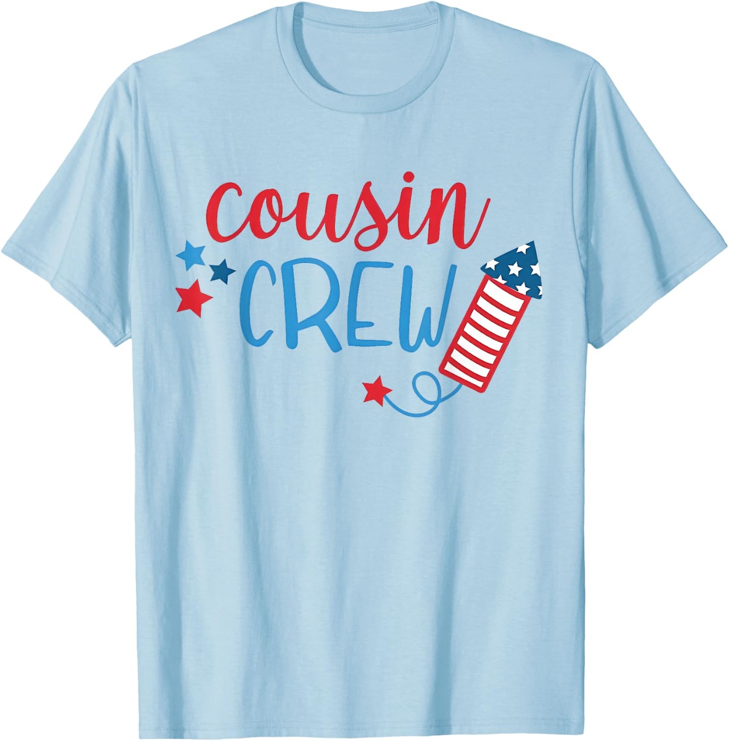 4th of July Cousin Crew Firecracker Red White Blue Kids T-Shirt - T-Shirt | Light Blue