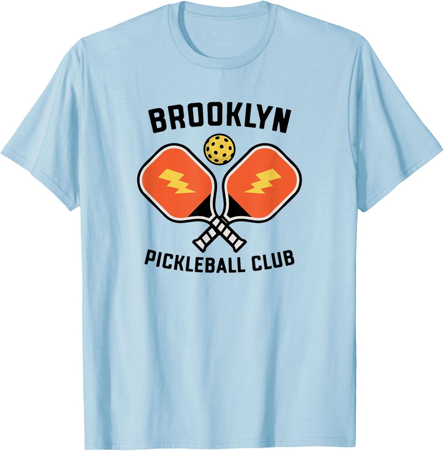 Brooklyn Pickleball Club Pickle Ball Team Retro T-Shirt - T-Shirt | Light Blue