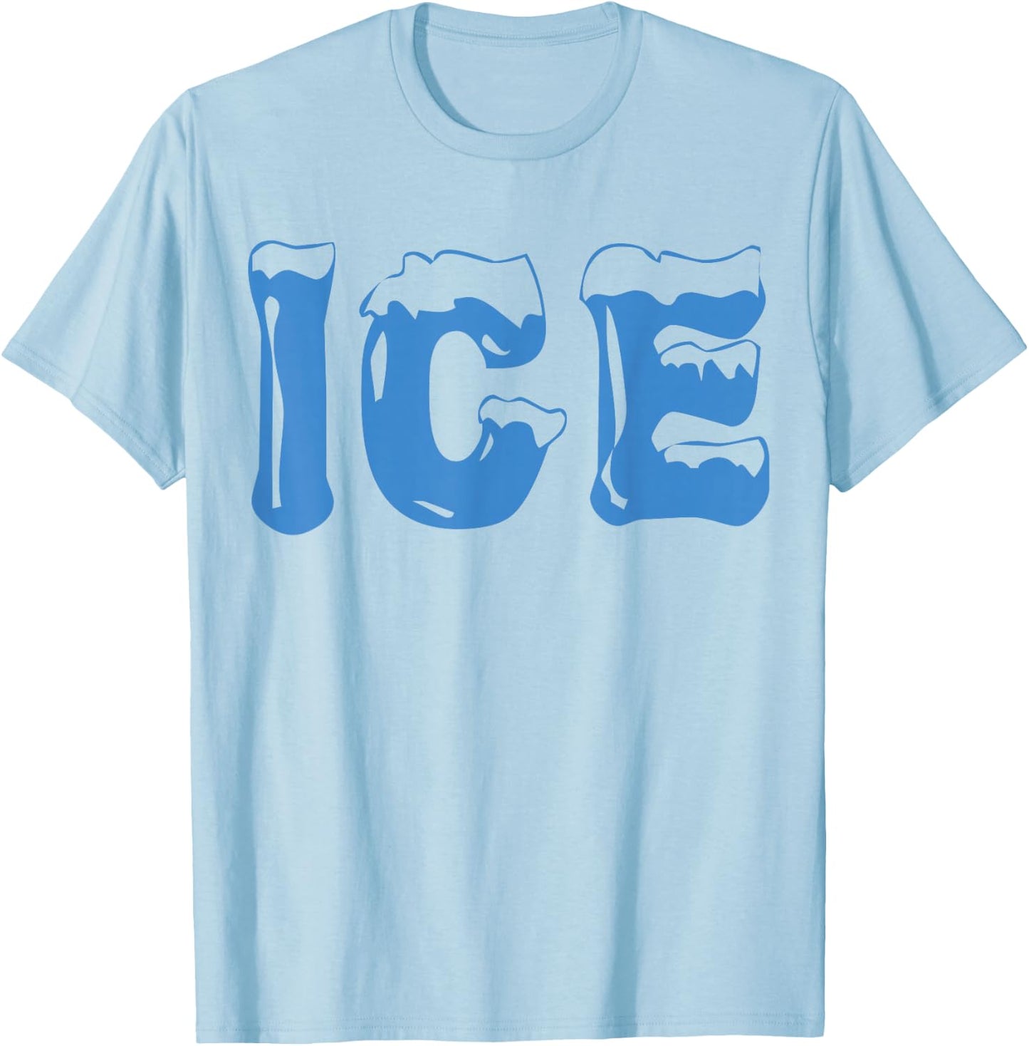 Funny Fire and Ice Cream Costume Halloween Family Matching Women , White T-Shirt - T-Shirt | Light Blue