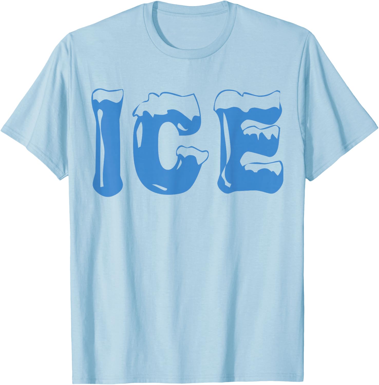 Funny Fire and Ice Cream Costume Halloween Family Matching Women , White T-Shirt - T-Shirt | Light Blue
