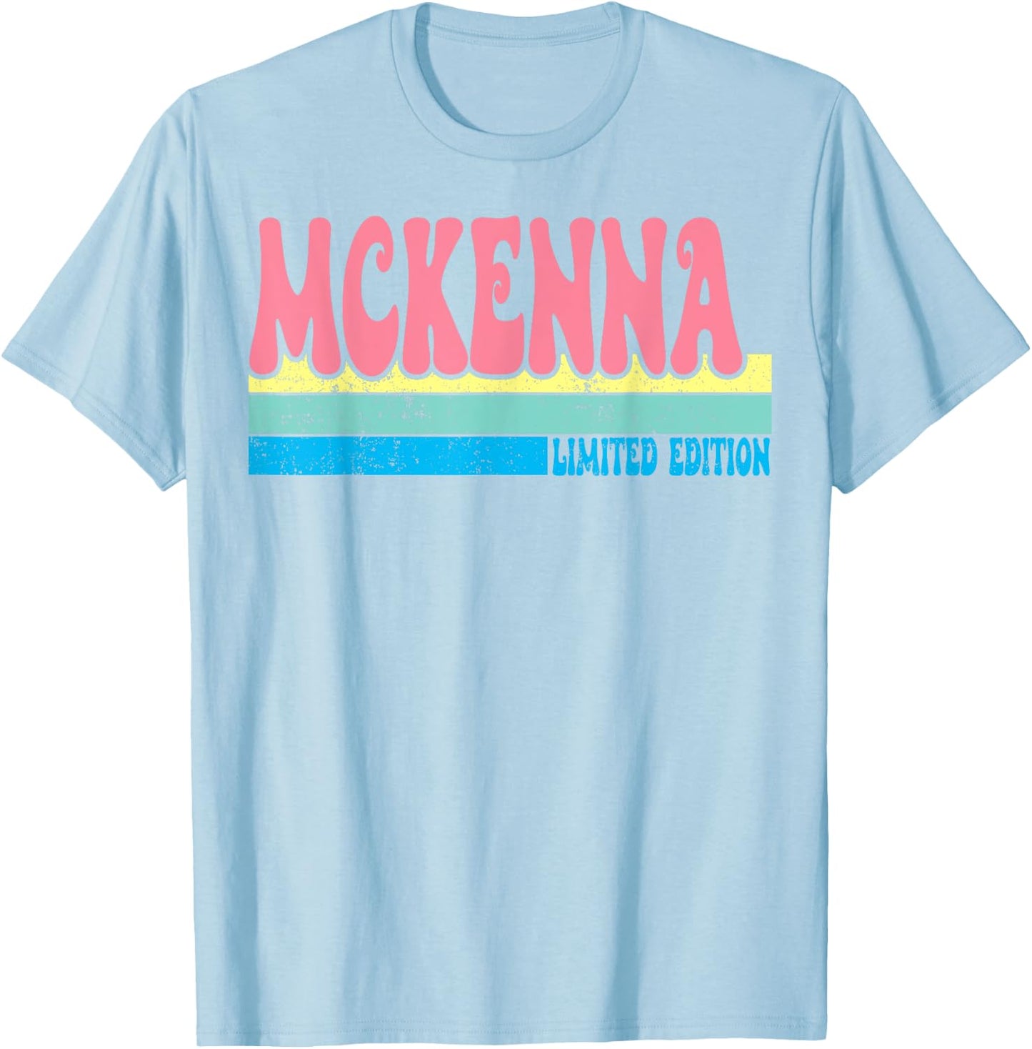 MCKENNA Name Personalized Cute Idea Groovy Women MCKENNA T-Shirt - T-Shirt | Light Blue