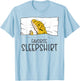 Favorite Sleepshirt Lizard, Napping Leopard Gecko Pajama T-Shirt - T-Shirt | Light Blue