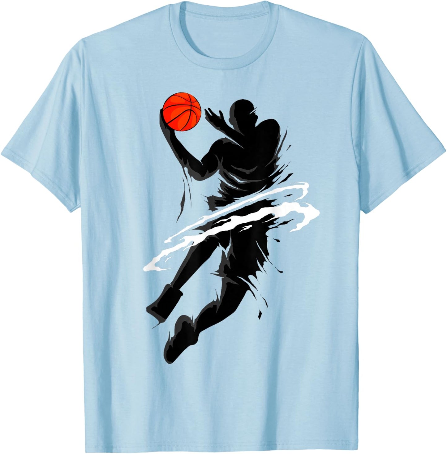 Basketball Player Fan Hoops Basketball Slam Dunk Game Day T-Shirt - T-Shirt | Light Blue
