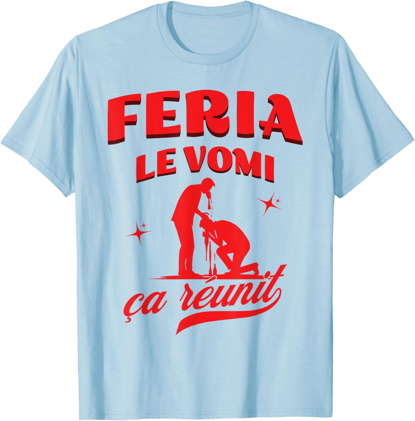 Feria Vomi the Aperitif without Moderation Basque Country Tapas , white, S T-Shirt - T-Shirt | Light Blue