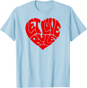 Lenny Kravitz – Let Love Rule Red Heart T-Shirt - T-Shirt | Light Blue