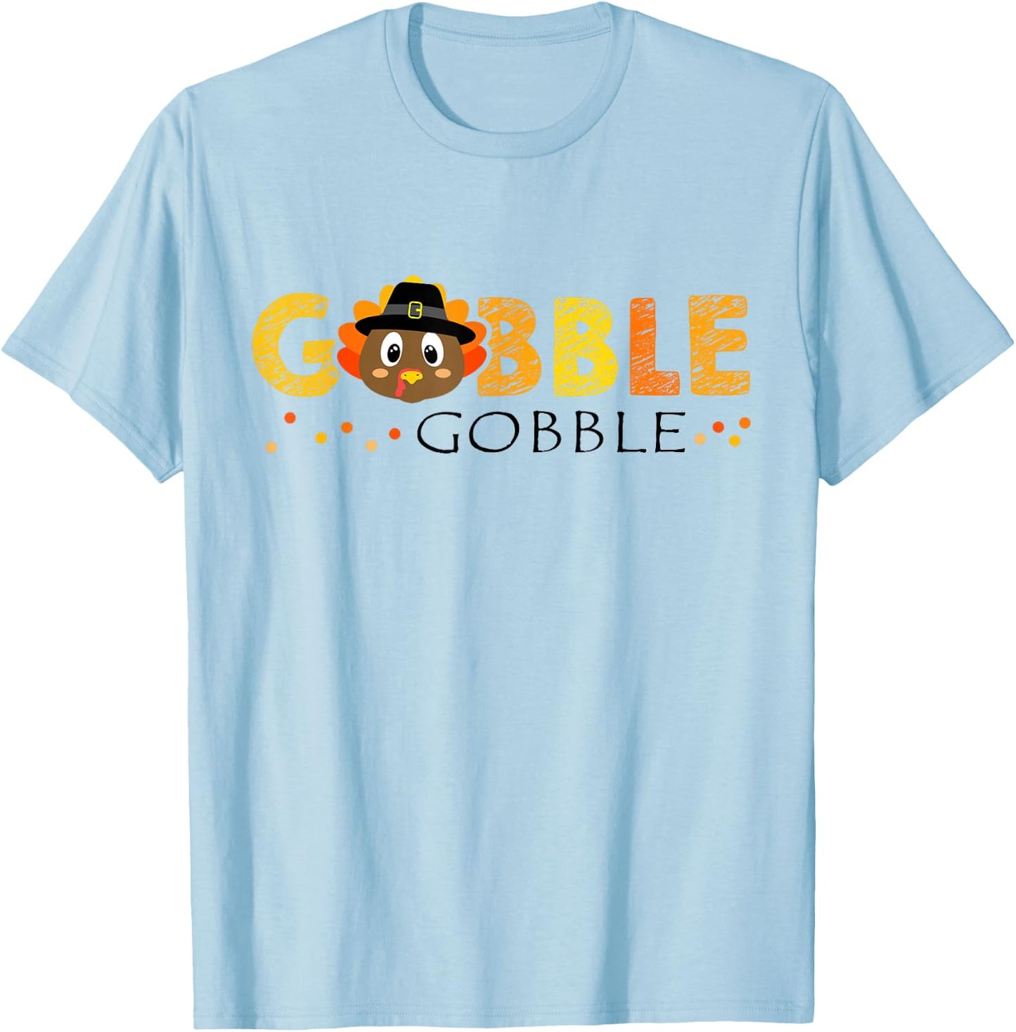 Adult and Kids Fall Shirts by RobustCreative Boys Thanksgiving & Christmas Cartoon Turkey Blue S T-Shirt - T-Shirt | Light Blue