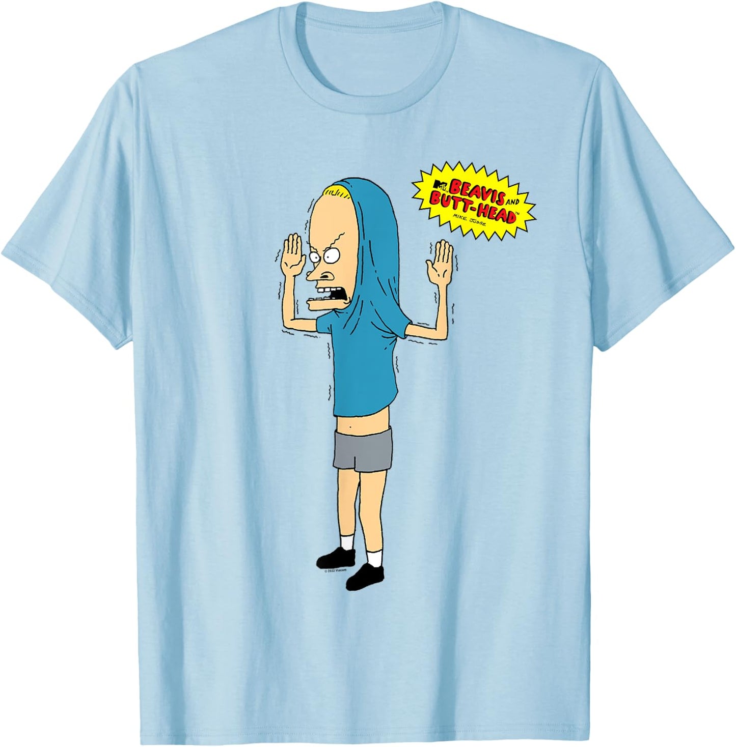 Beavis and Butt-Head The Great Cornholio , gray, s T-Shirt - T-Shirt | Light Blue