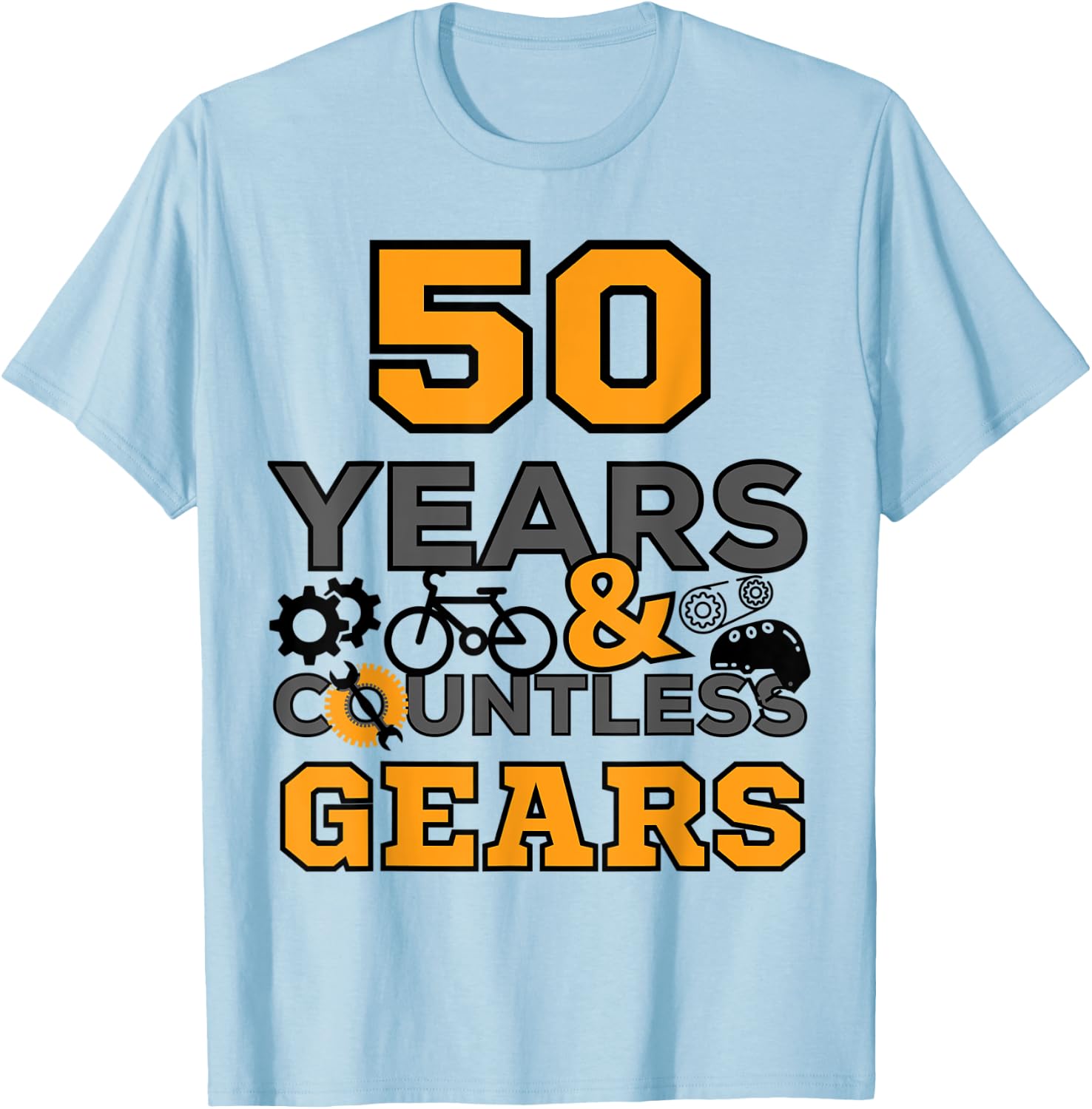 50 Years Old Birthday 50th Anniversary Bike Cycling Cyclist T-Shirt - T-Shirt | Light Blue