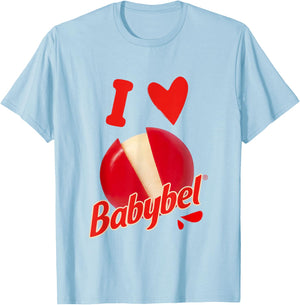 Babybel I Love Babybel Heart , White T-Shirt - T-Shirt | Light Blue