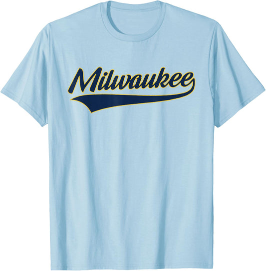 Milwaukee - Throwback Design - Classic T-Shirt - T-Shirt | Light Blue