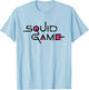 Squid Game Classic Logo Text Black , white, S T-Shirt - T-Shirt | Light Blue