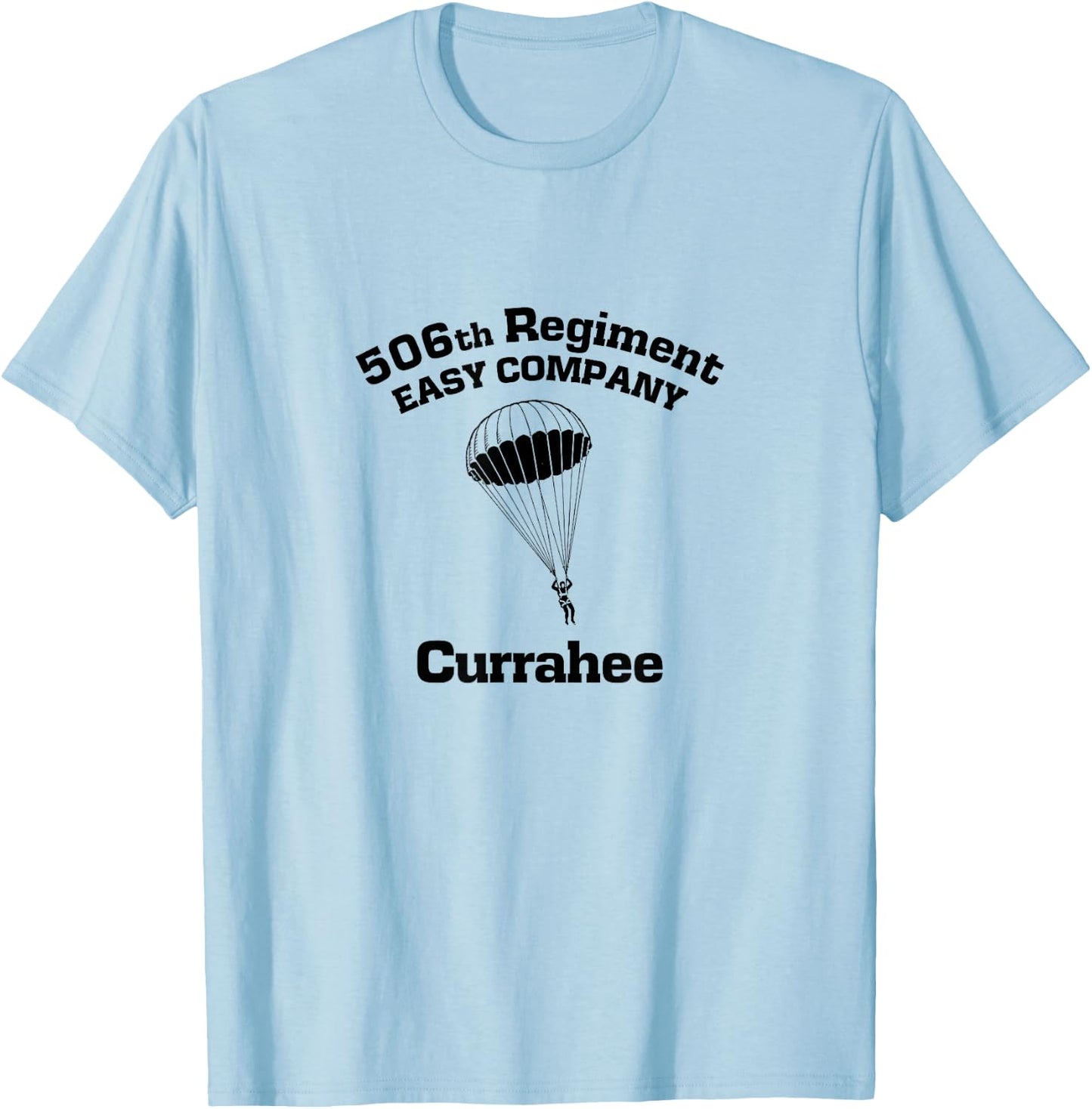 Easy Company 101st Airborne Currahee Parachute version T-Shirt - T-Shirt | Light Blue
