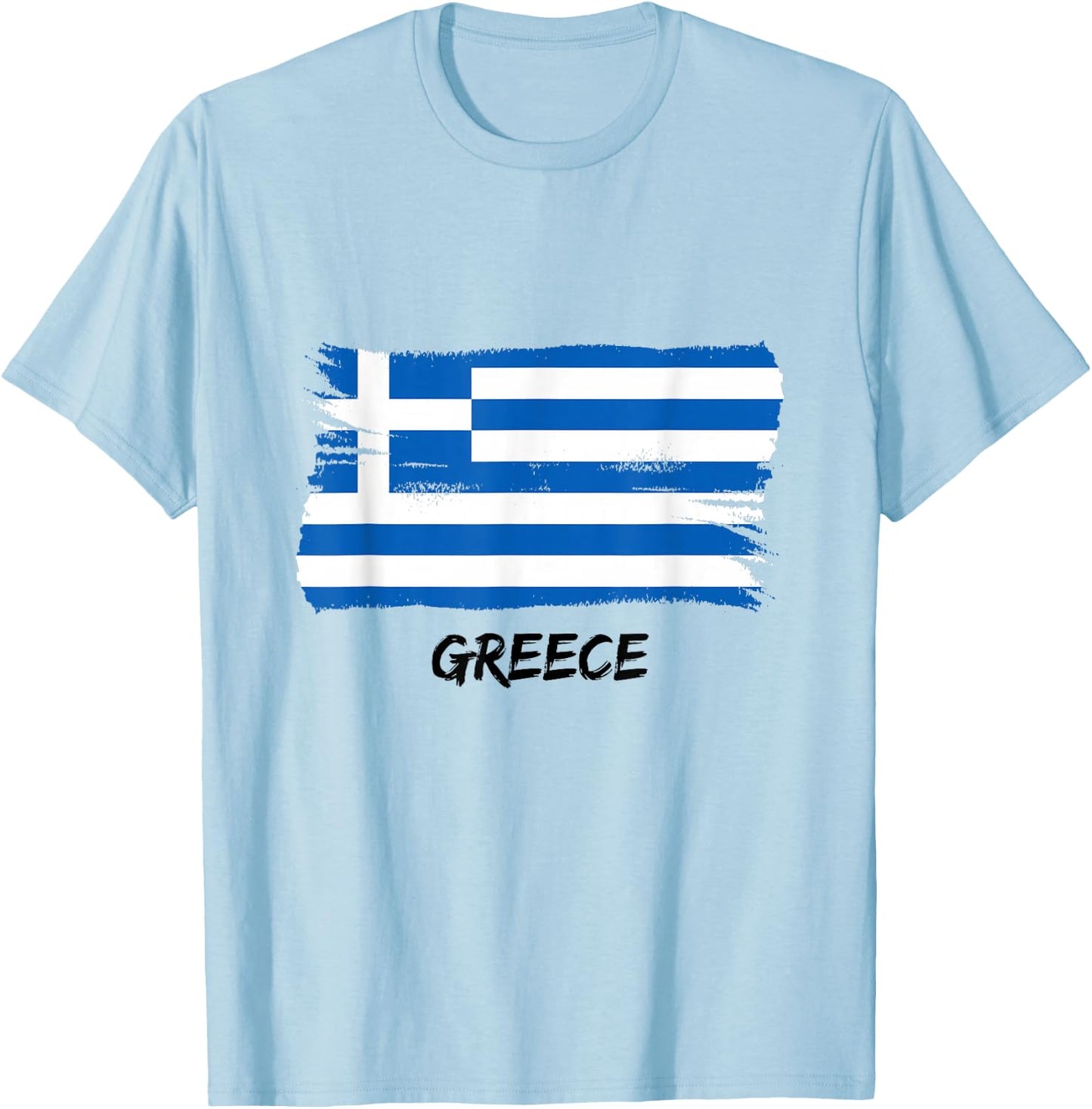 Greek Flag Greece , White T-Shirt - T-Shirt | Light Blue