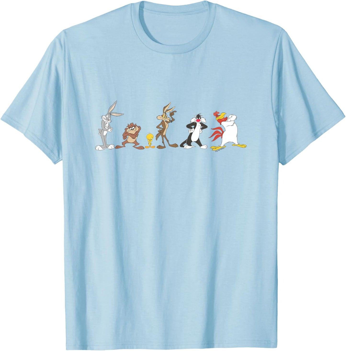 Looney Tunes Classic Characters Lineup Logo T-Shirt - T-Shirt | Light Blue