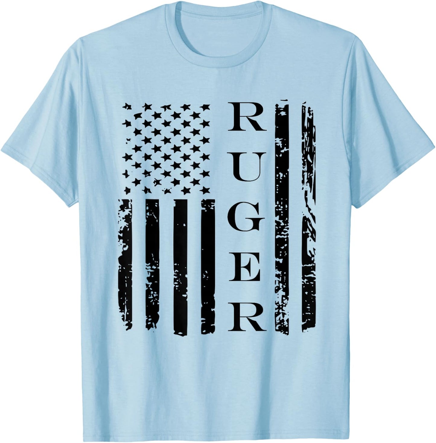 Ruger Family US USA American Flag T-Shirt - T-Shirt | Light Blue