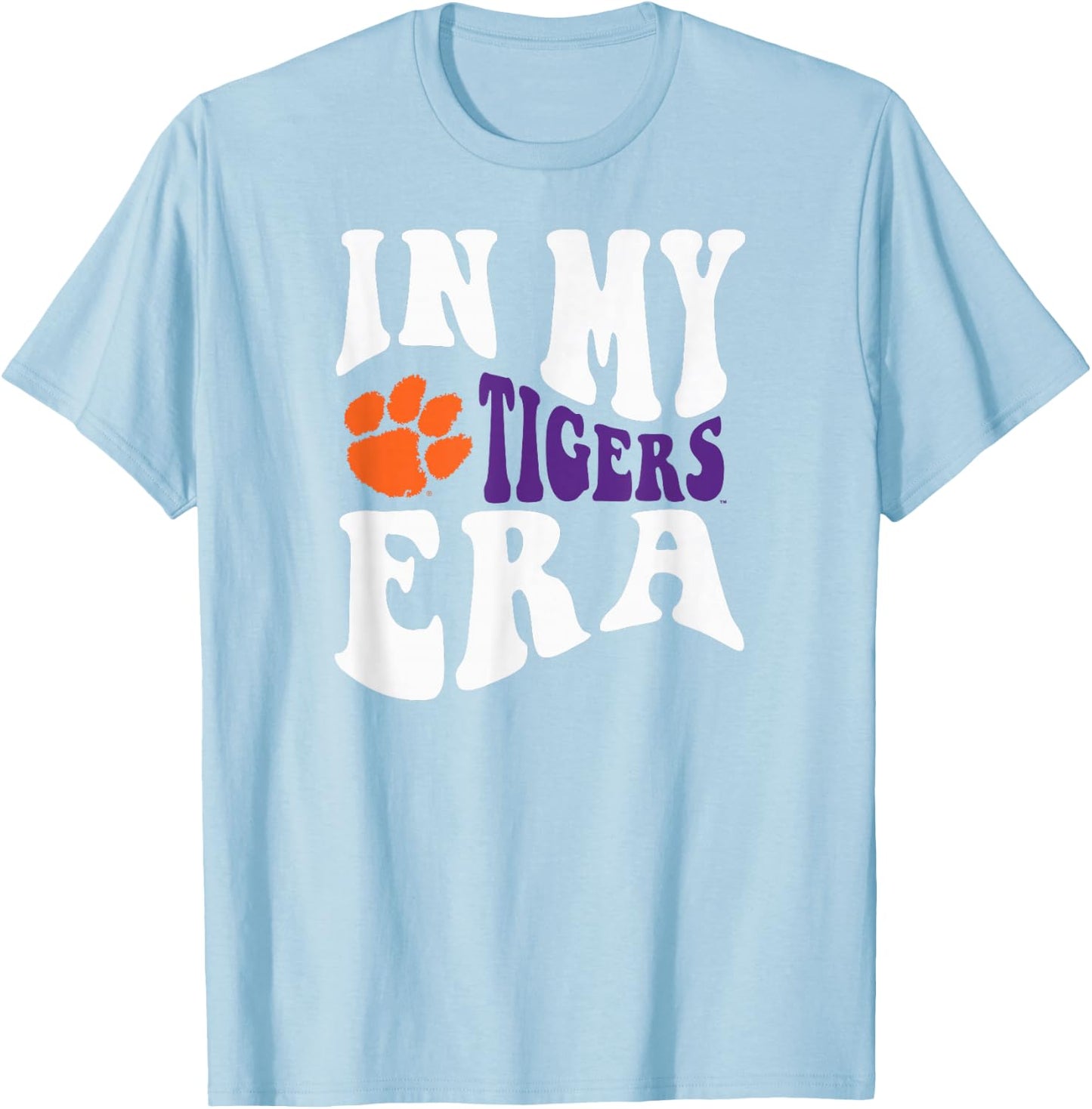 Clemson Tigers Era Gray Officially Licensed T-Shirt - T-Shirt | Light Blue