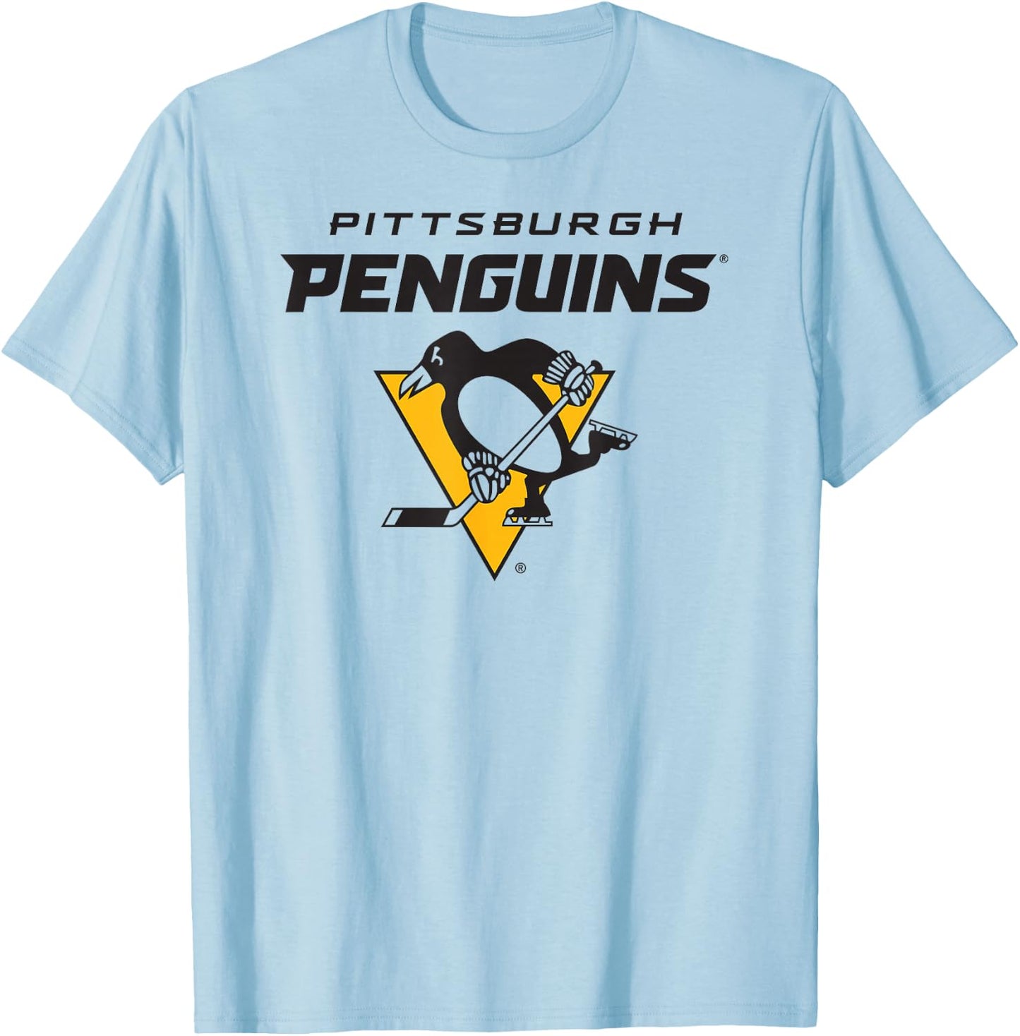Pittsburgh Penguins Power Play White Officially Licensed T-Shirt - T-Shirt | Light Blue