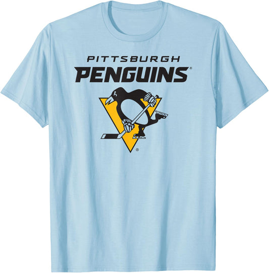 Pittsburgh Penguins Power Play White Officially Licensed T-Shirt - T-Shirt | Light Blue