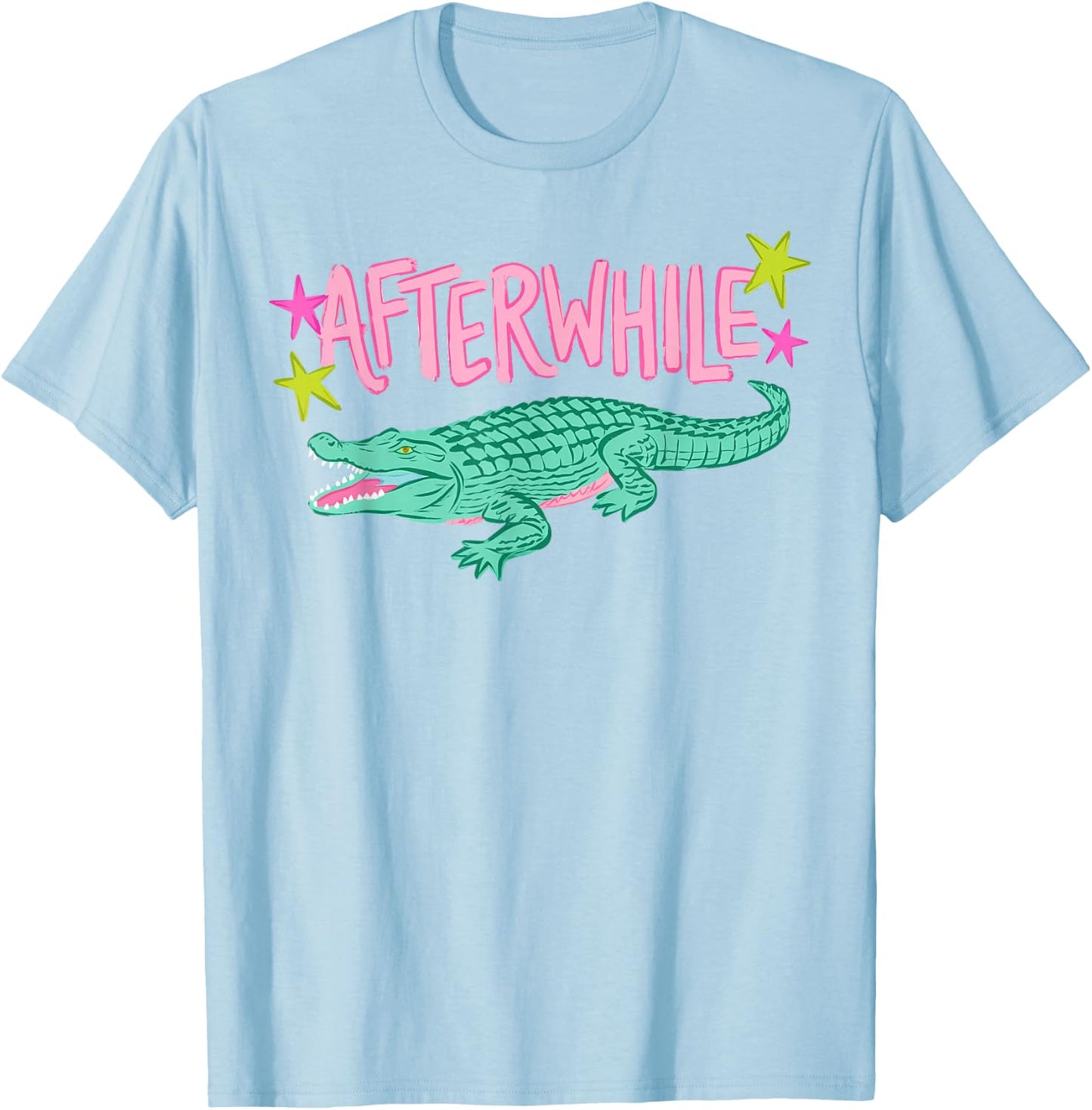 After While Crocodile Later Gator Funny Last Day of School T-Shirt - T-Shirt | Light Blue