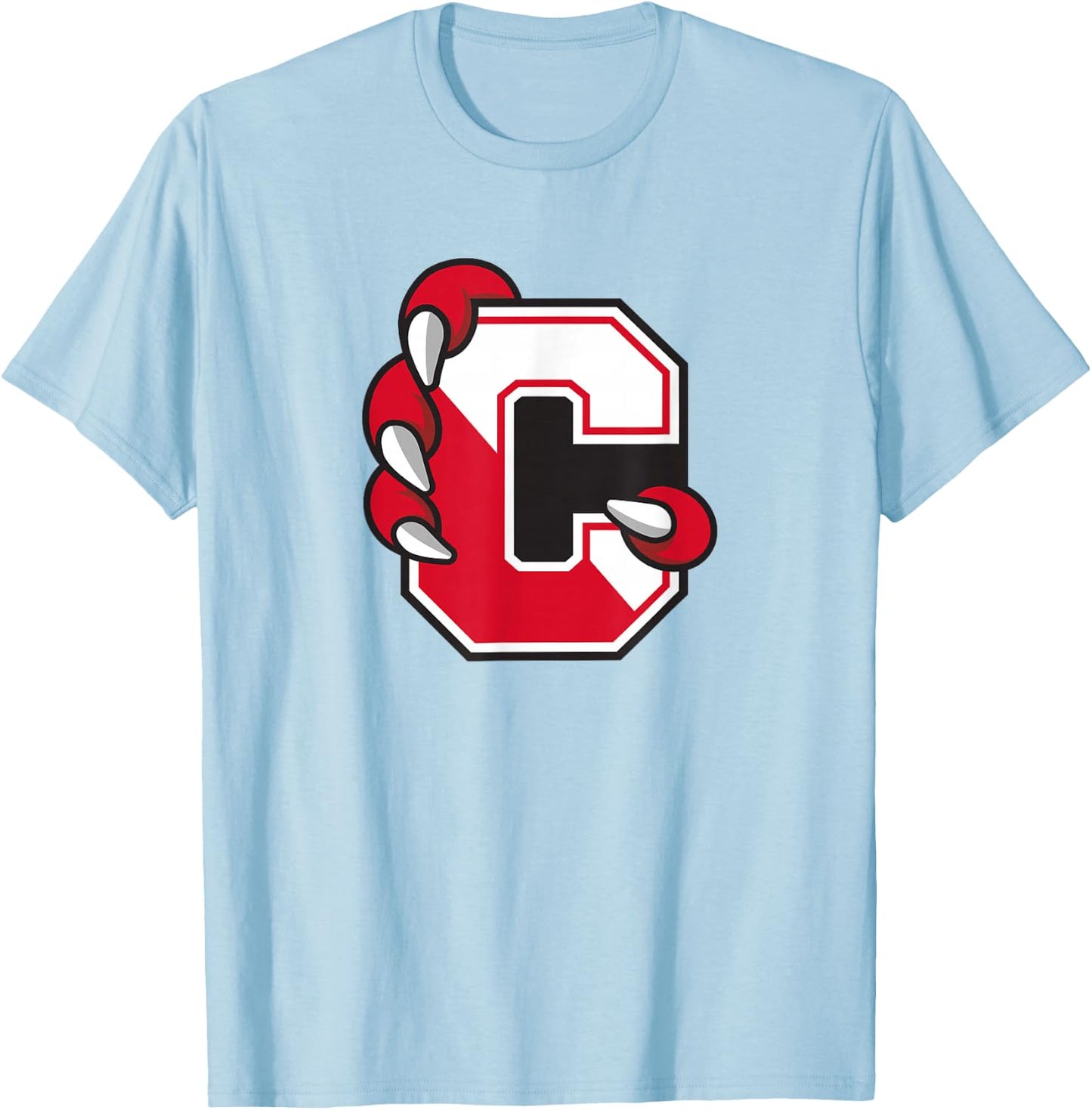 SUNY Cortland Red Dragons C Claw Logo T-Shirt - T-Shirt | Light Blue