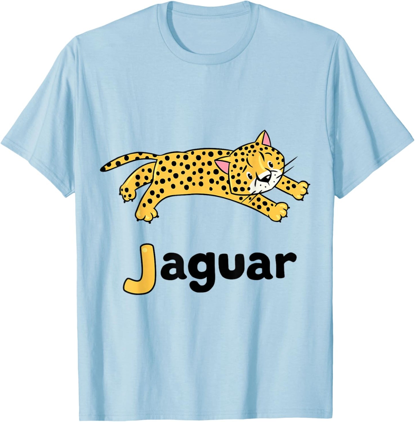 J is for Jaguar ABC Alphabet for Teachers Students T-Shirt - T-Shirt | Light Blue