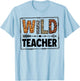 Wild One Teacher Two Wild Zoo Animal Theme Birthday Matching T-Shirt - T-Shirt | Light Blue