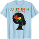Juneteenth 1865 Freedom Day Black Women Girl African Afro T-Shirt - T-Shirt | Light Blue