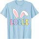 Cute Lolli Happy Easter Bunny Matching Family Outfit T-Shirt - T-Shirt | Light Blue