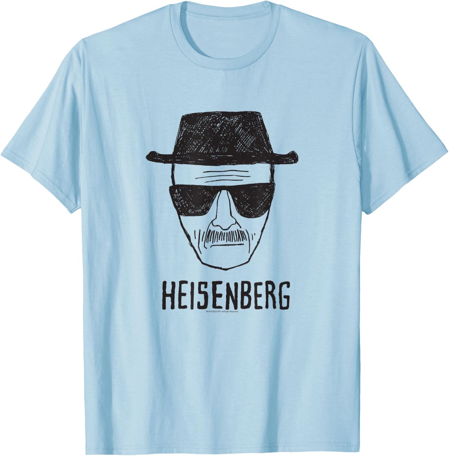 Breaking Bad Heisenberg Sketching , gray T-Shirt - T-Shirt | Light Blue