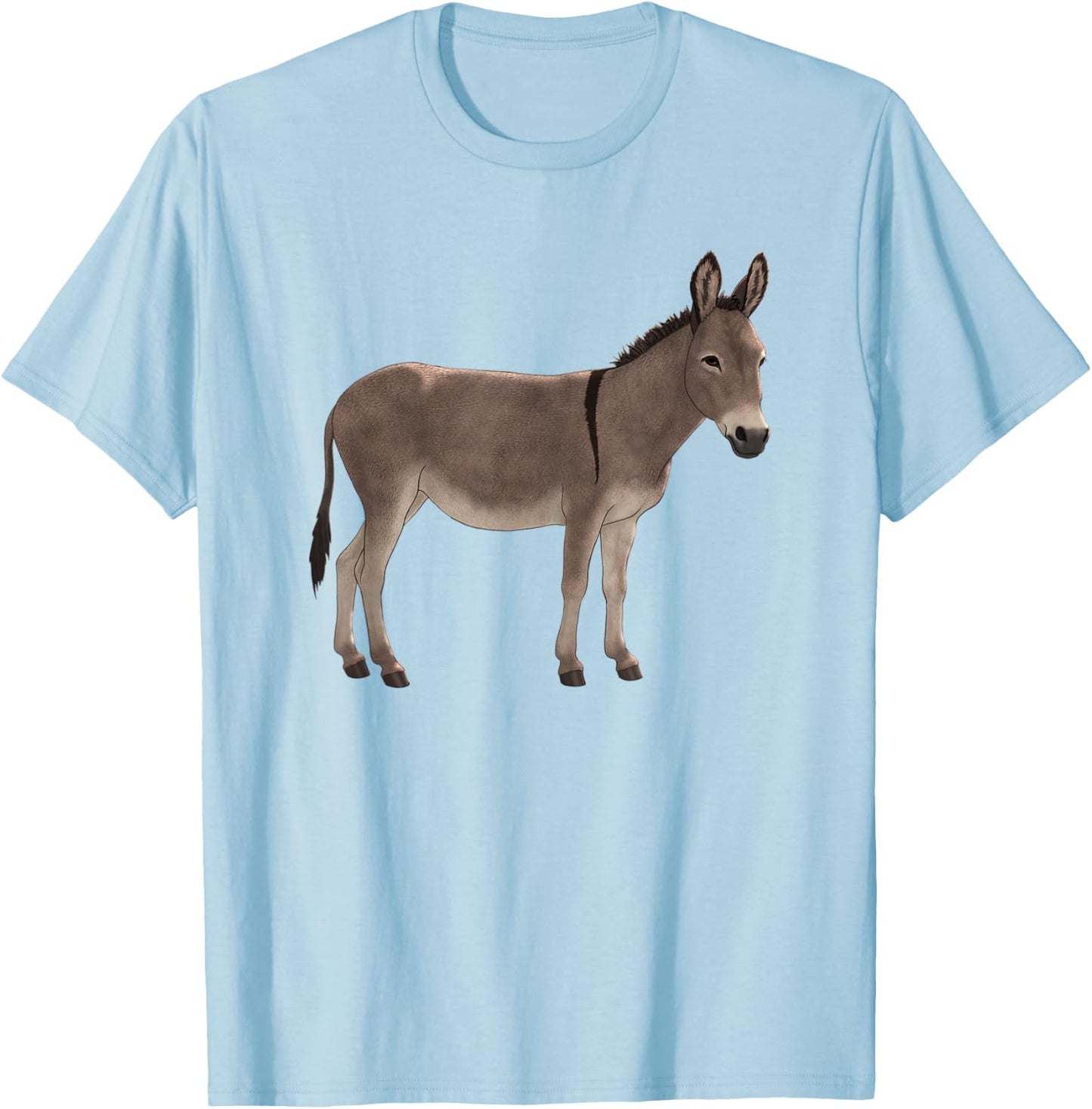 Cute Gray Donkey Wild Burro Animal Nature Lovers Gift T-Shirt - T-Shirt | Light Blue
