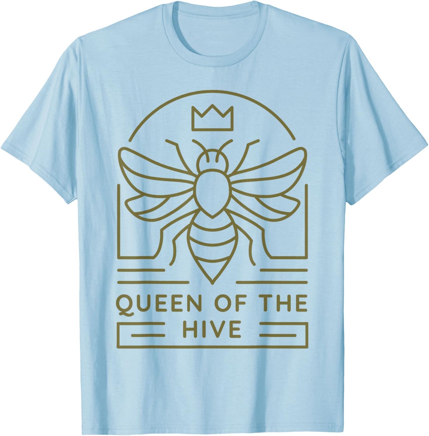 Beekeeper Outfit Women Bee Lover Queen Of The Hive T-Shirt - T-Shirt | Light Blue