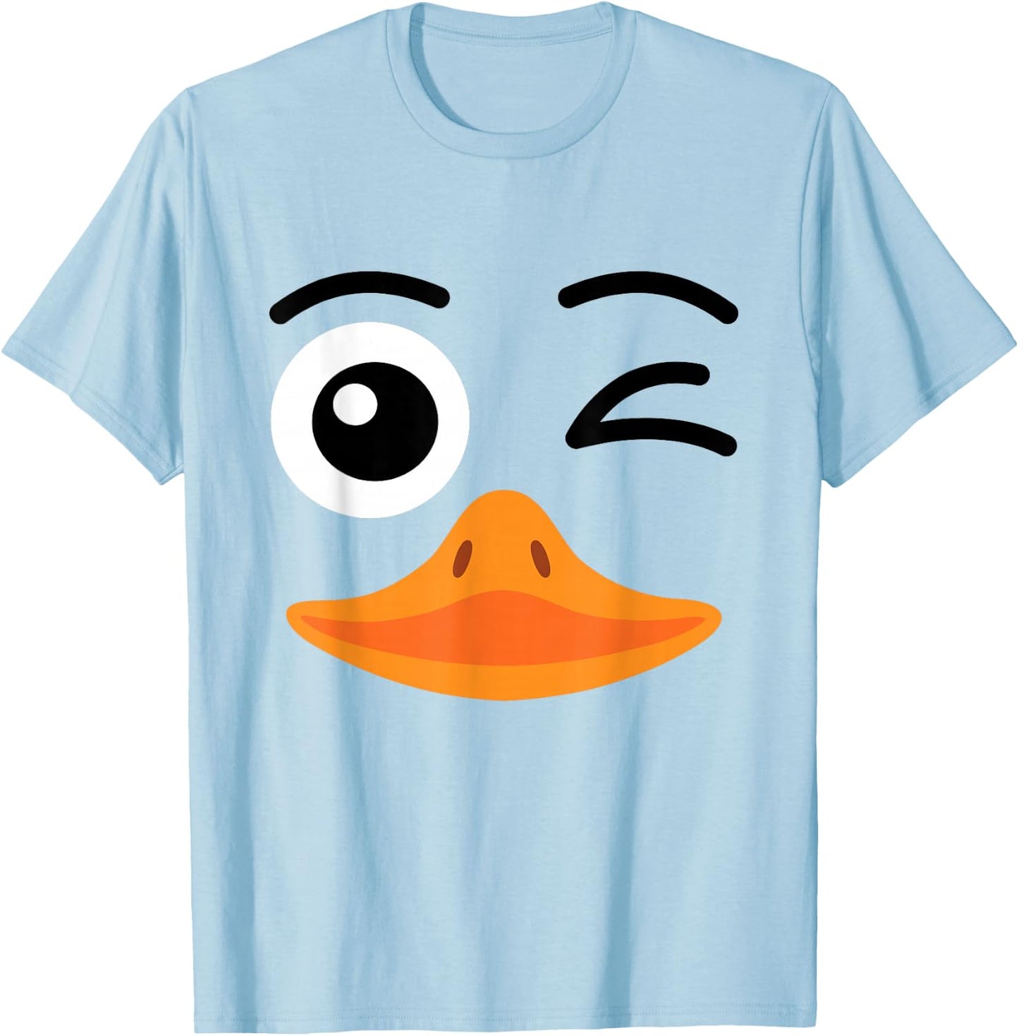 Funny lazy easy duck face costume for DIY halloween party T-Shirt - T-Shirt | Light Blue