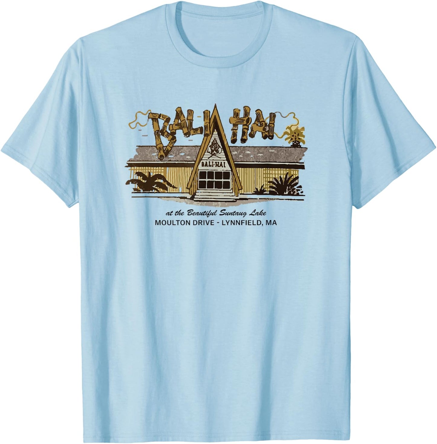 Bali Hai Retro Tiki Lounge Hipster Vintage Men's Graphic T-Shirt - T-Shirt | Light Blue