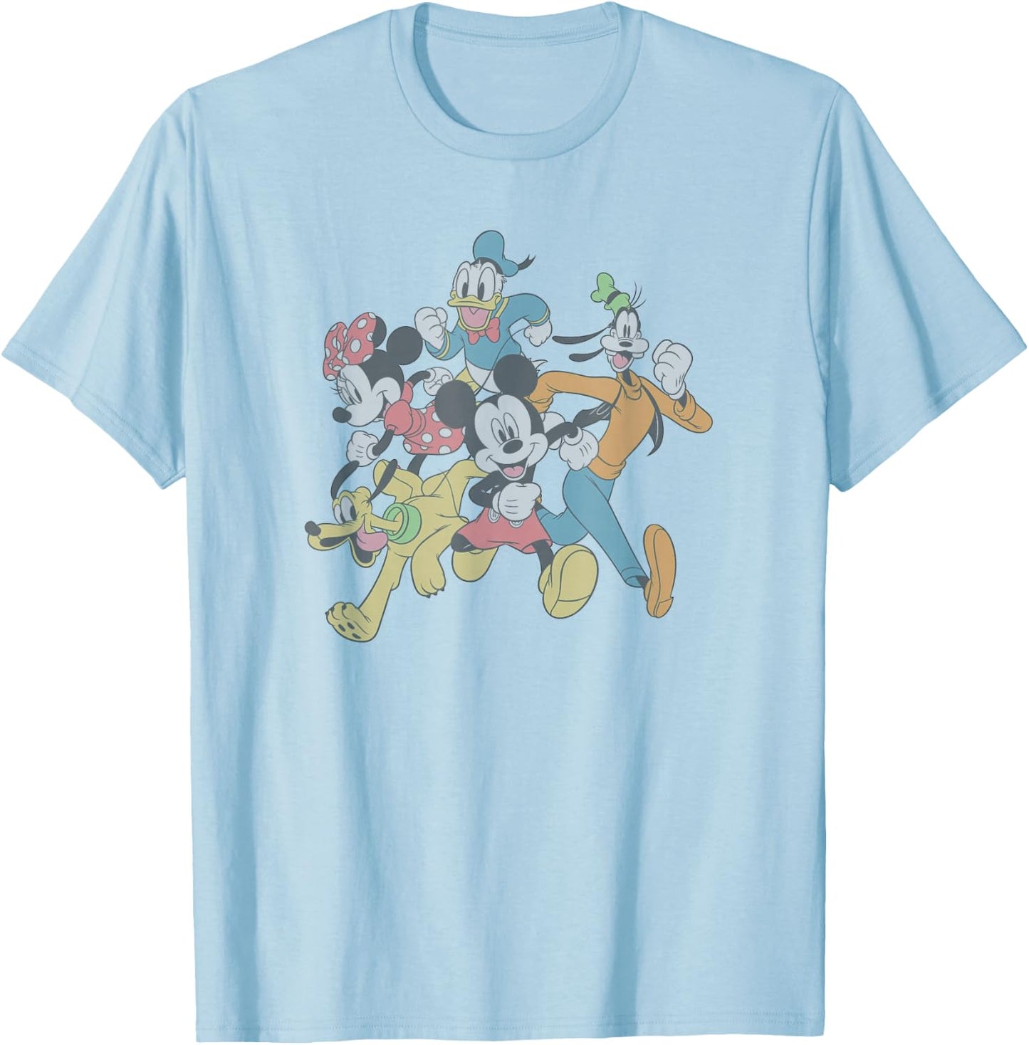 Disney Mickey and Friends Group Shot Running T-Shirt - T-Shirt | Light Blue