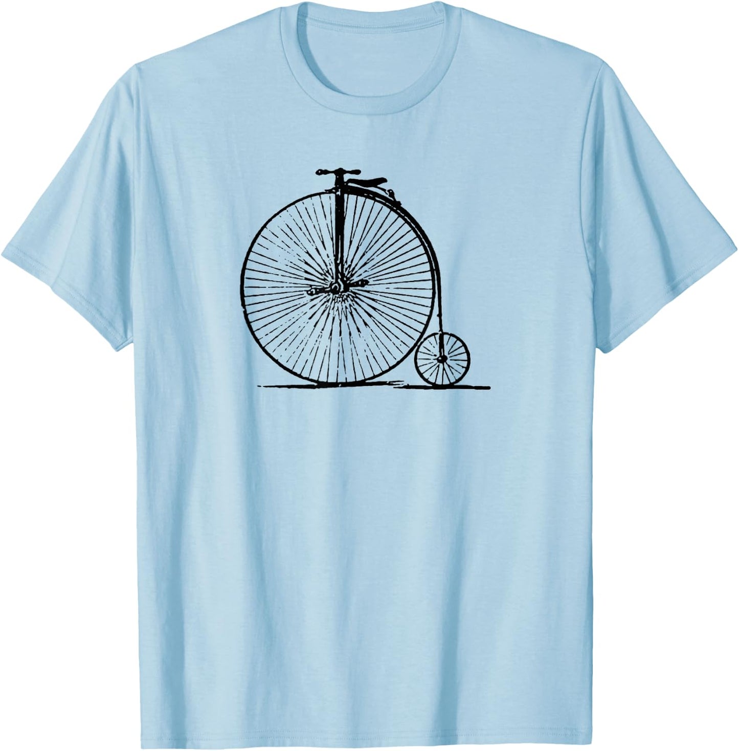 Old School Penny Farthing High Wheel Bike Bicycle Vintage T-Shirt - T-Shirt | Light Blue