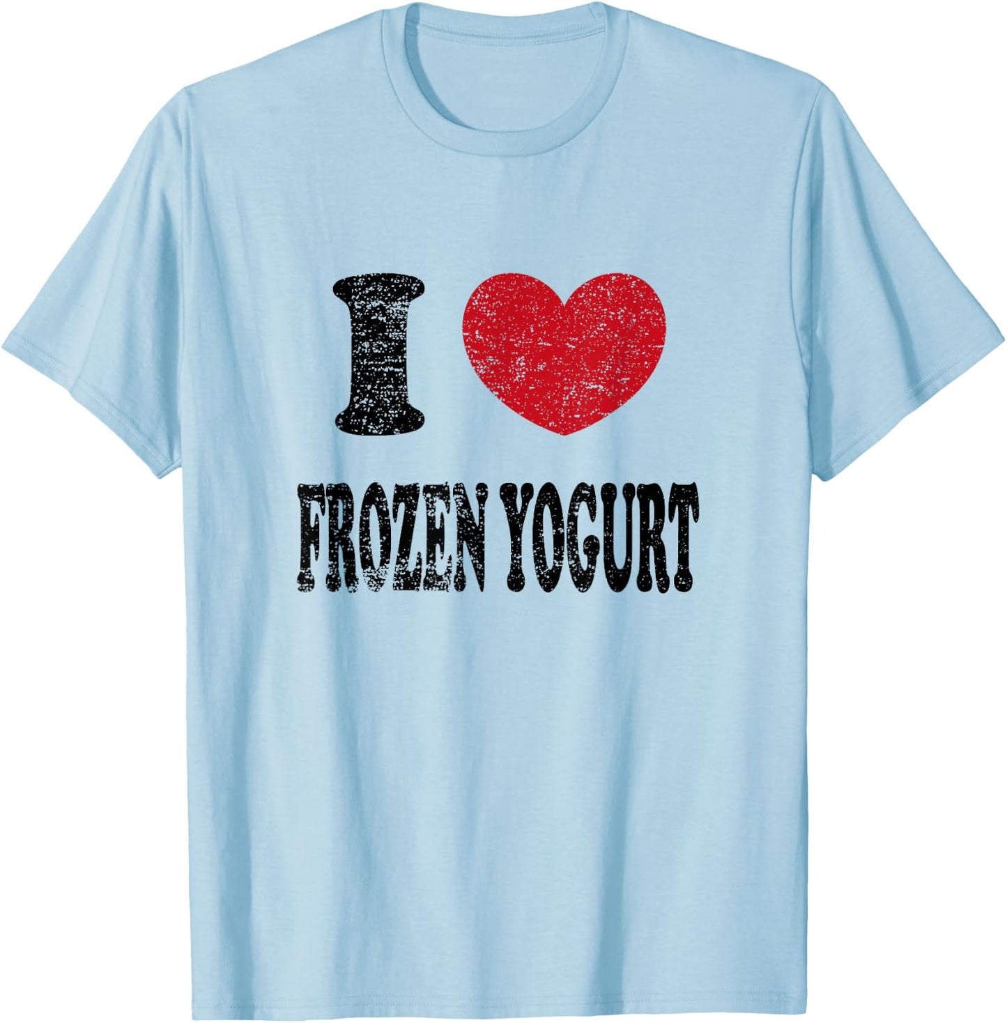 Vintage I Love Frozen Yogurt T-Shirt - T-Shirt | Light Blue