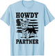 Cowboy Yorkshire Terrier Dog Howdy Partner Western Yorkie T-Shirt - T-Shirt | Light Blue