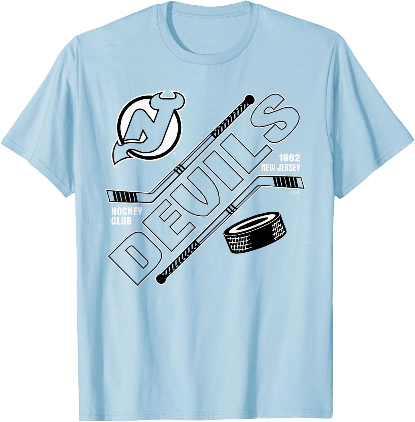 New Jersey Devils Force Red Officially Licensed T-Shirt - T-Shirt | Light Blue