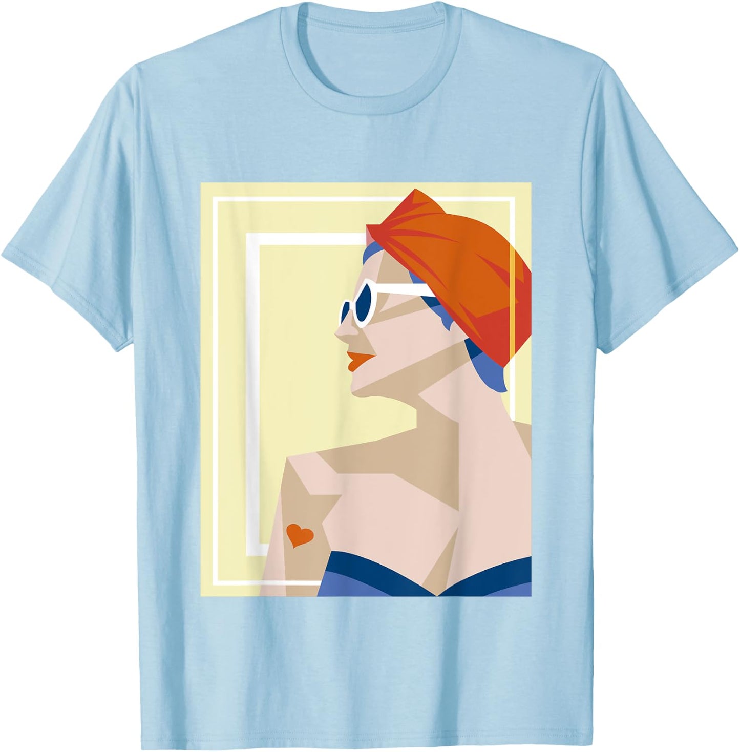 Art deco Clothing Women Men 1930s 40s 50s Retro Elegant T-Shirt - T-Shirt | Light Blue