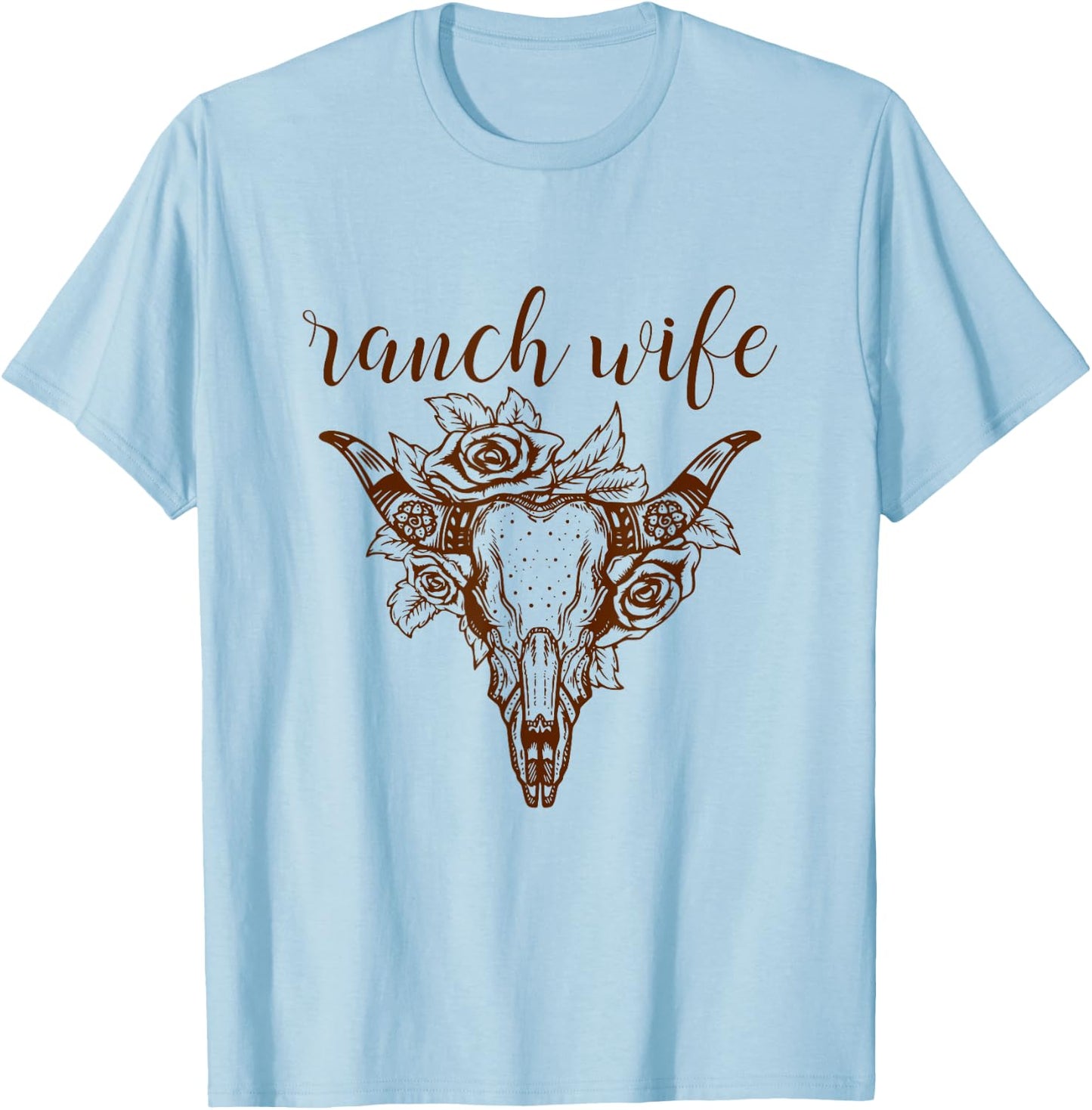 Ranch Wife Country Mama Tried Rodeo Music Outlaw Hippie Barn T-Shirt - T-Shirt | Light Blue